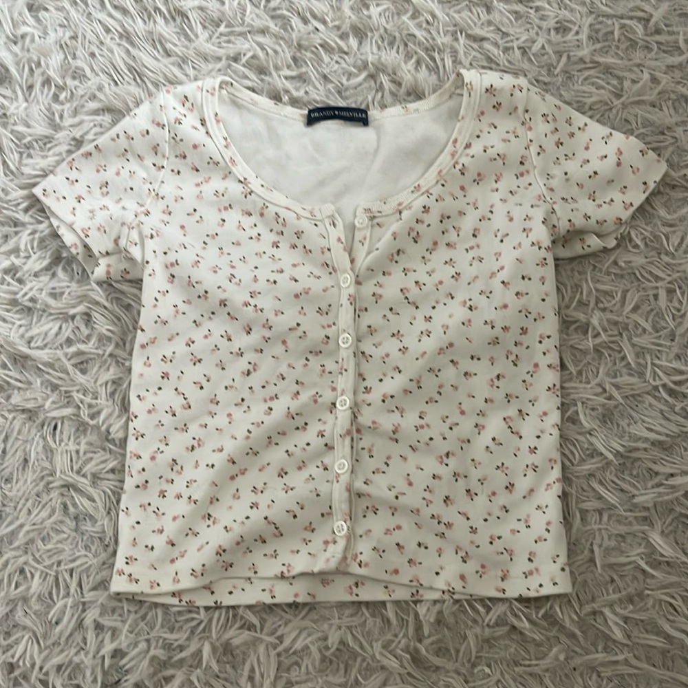 Brandy Melville Floral Zelly Top